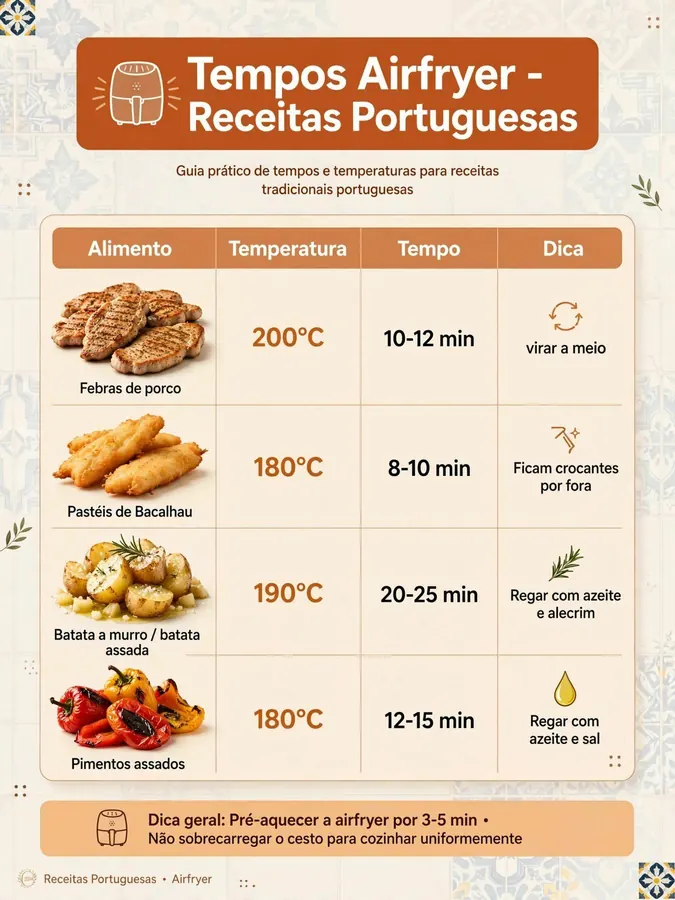 Airfryer in the Portuguese kitchen: cooking times and common mistakes