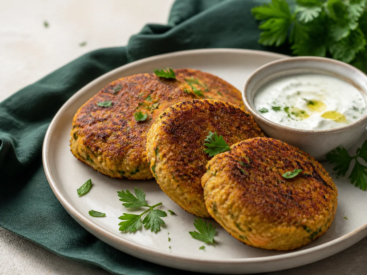 Galettes de pois chiches croustillantes à l’airfryer