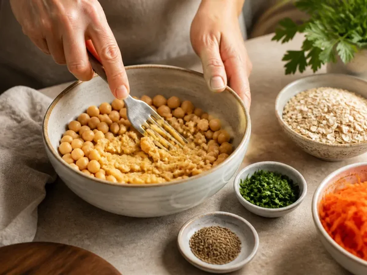 Écraser les pois chiches