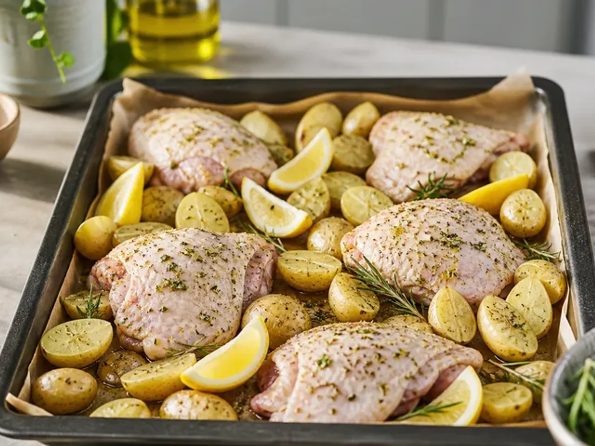 Add the chicken and lemon