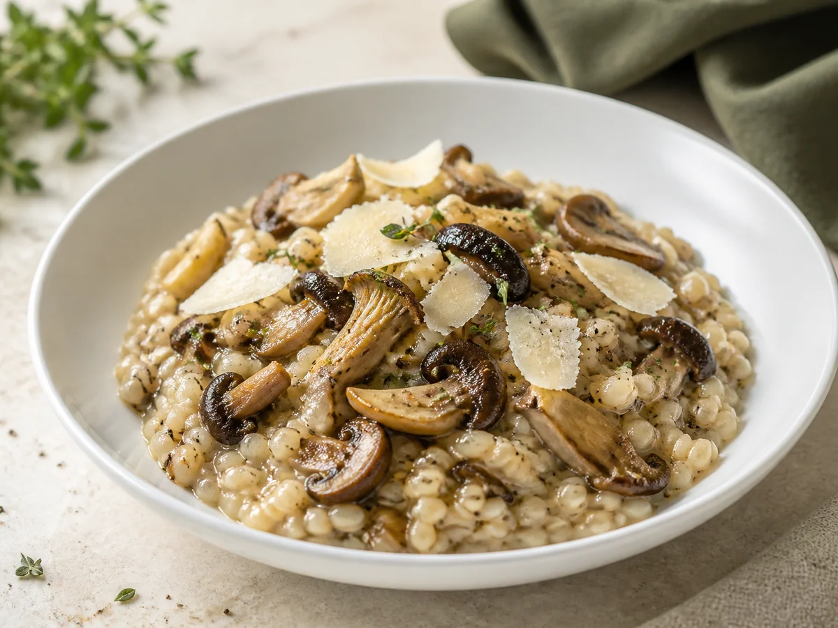 Mushroom and Pearl Barley Risotto