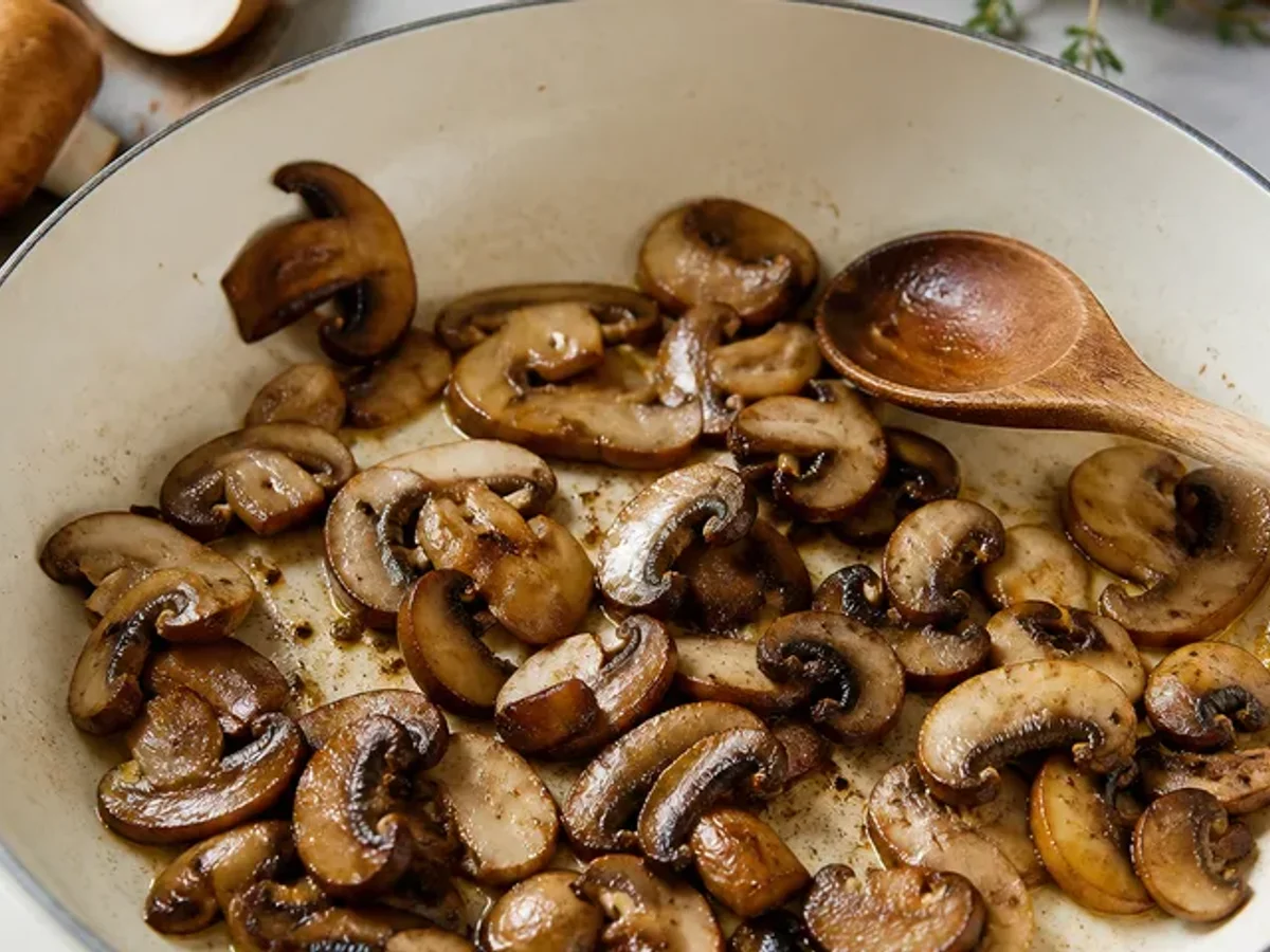 Brown the mushrooms