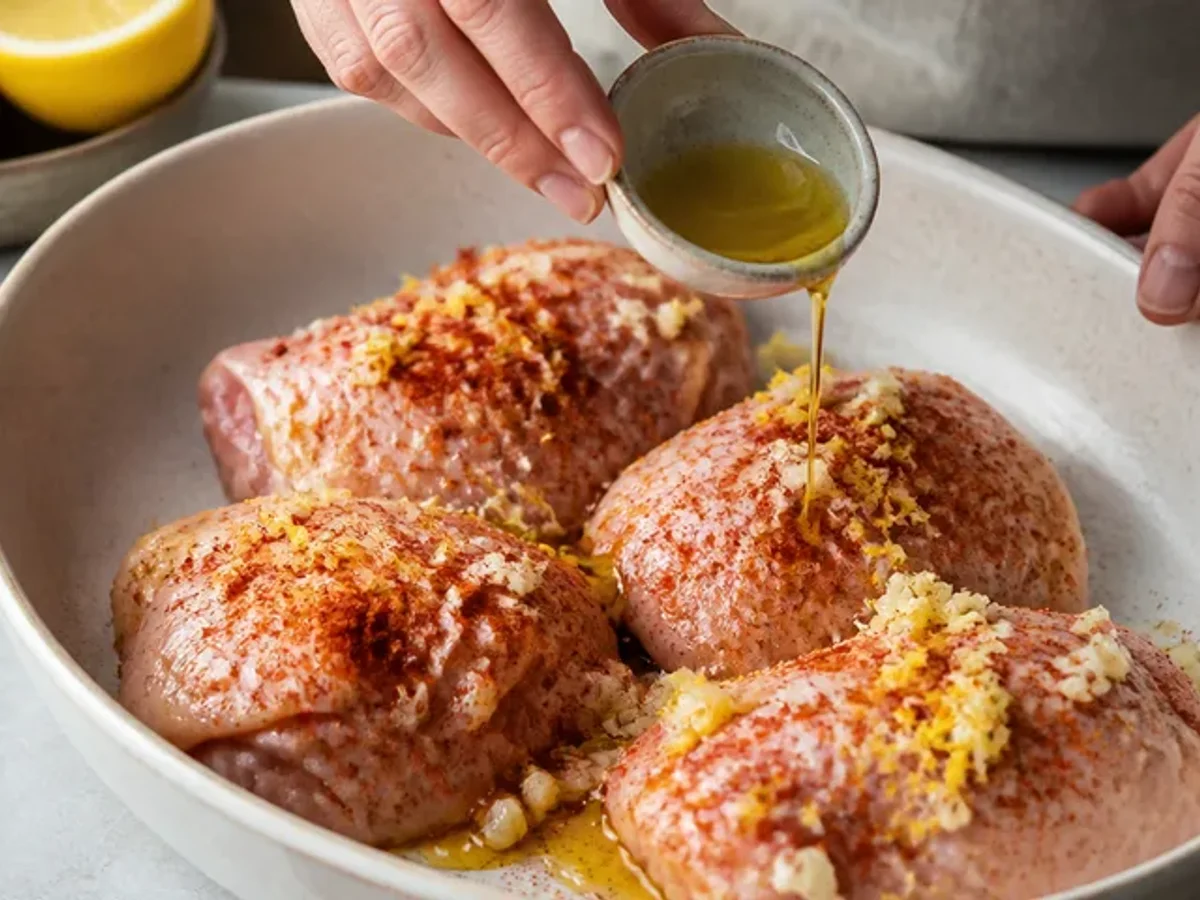 Sazonar el pollo