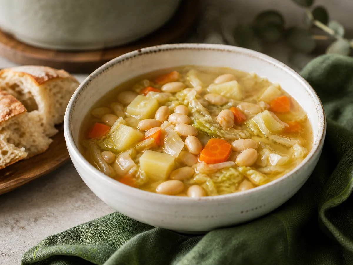 Portuguese-Style Bean and Cabbage Soup