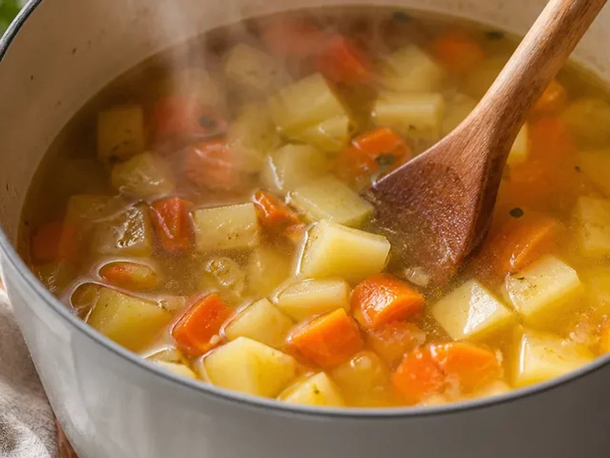 Simmer the potatoes