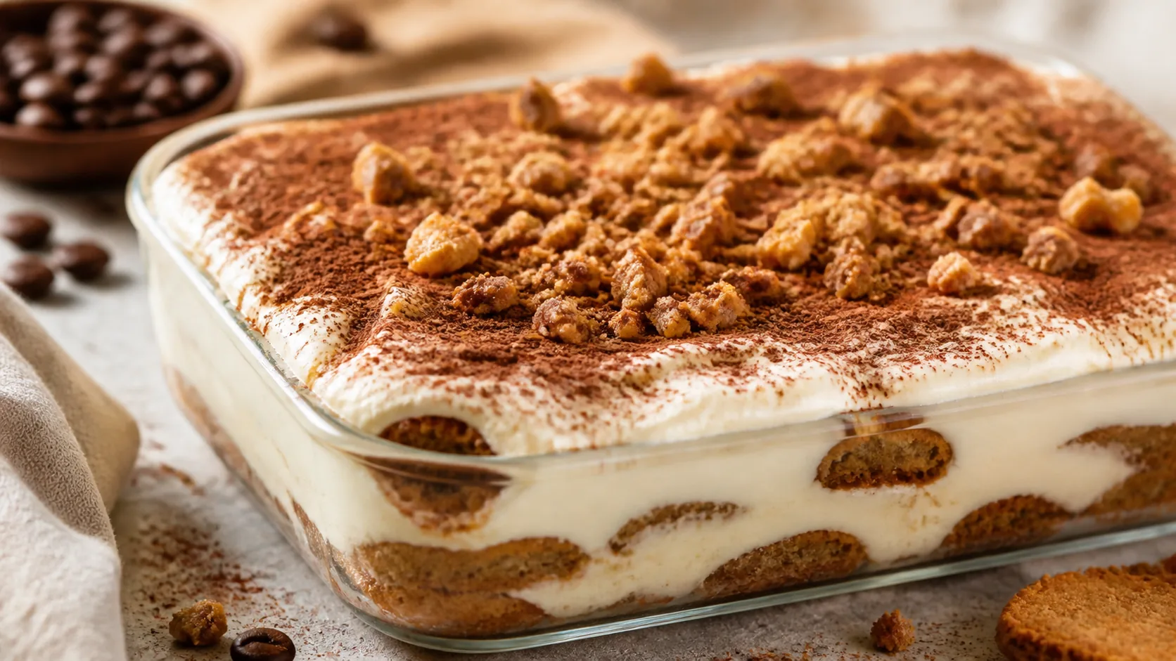 Tiramisu au yaourt, café et biscuits Lotus