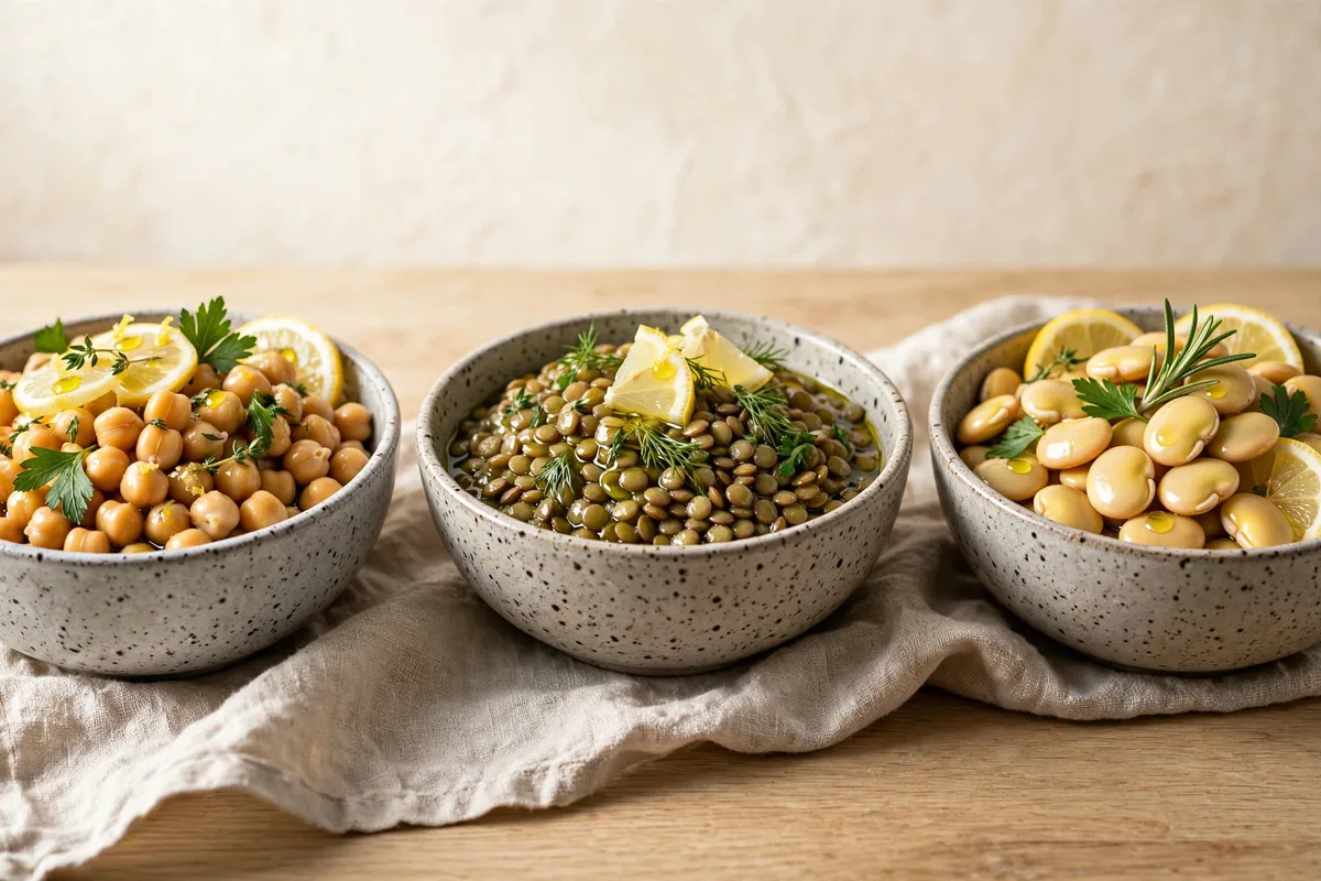 Proteína vegetal no dia a dia: grão, lentilhas e tremoço explicados