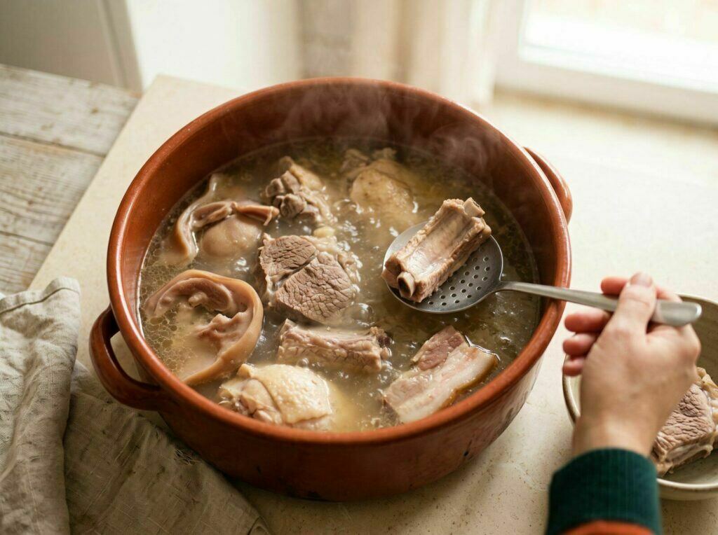 Cozer as carnes