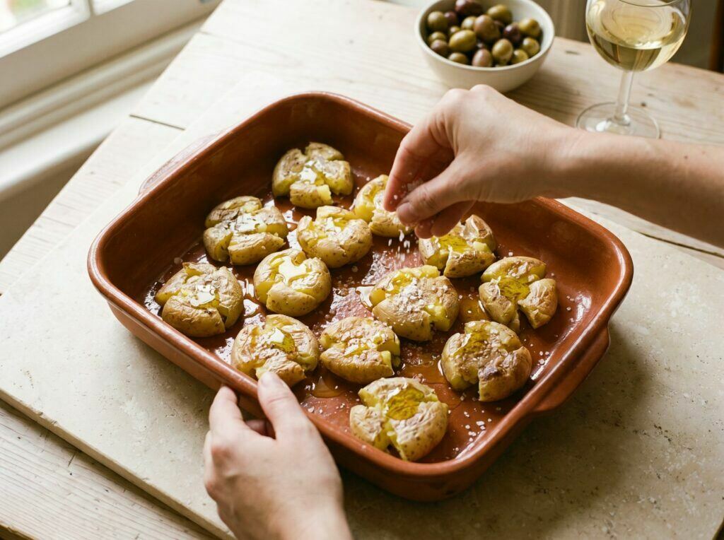 Assar as batatas