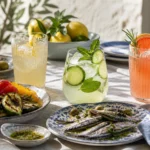 Bebidas sin alcohol para una comida mediterránea, hero